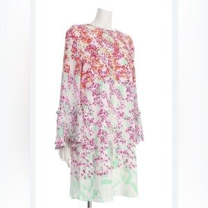 NWT Max Studio Multicolor Floral Dress with Ruffle Sleeves